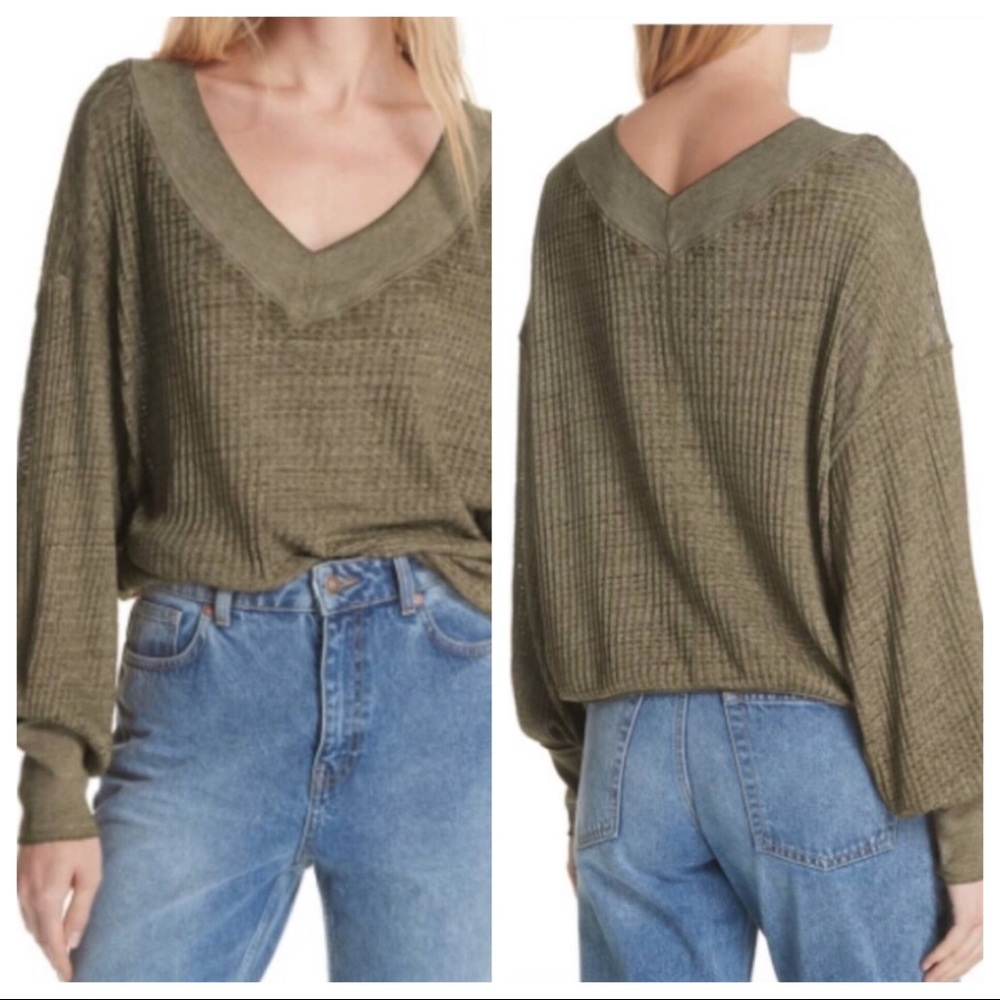 LAST CHANCE! Free People South Side Thermal Moss